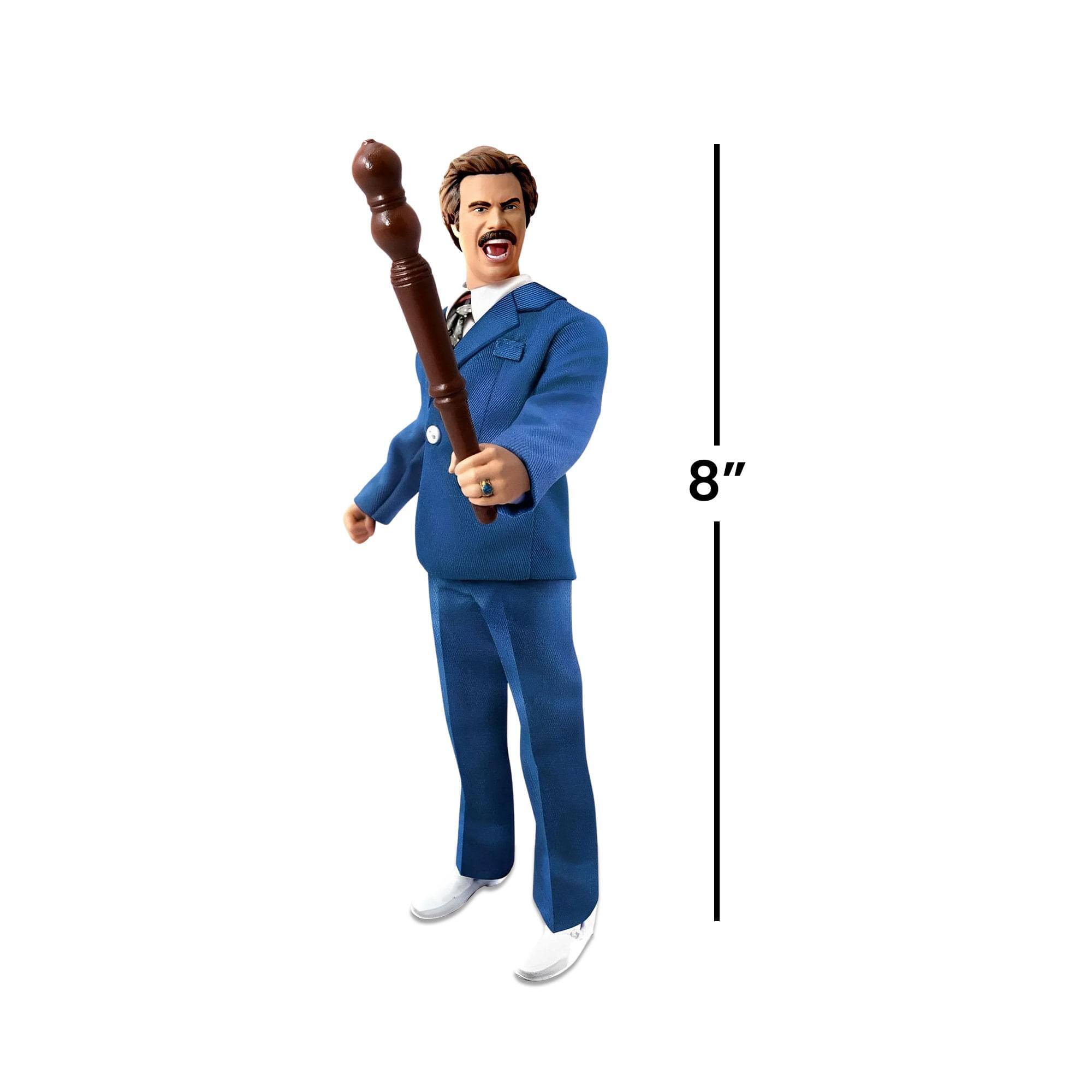 Alt View 10. Seven20 - Anchorman 8" Retro Style Action Figure: Battle Ready Ron Burgundy - Blue.
