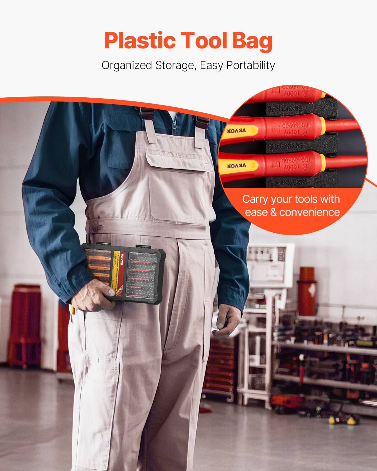 Plastic Tool Bag  
Organized Storage, Easy Portability  

Carry your tools with ease & convenience