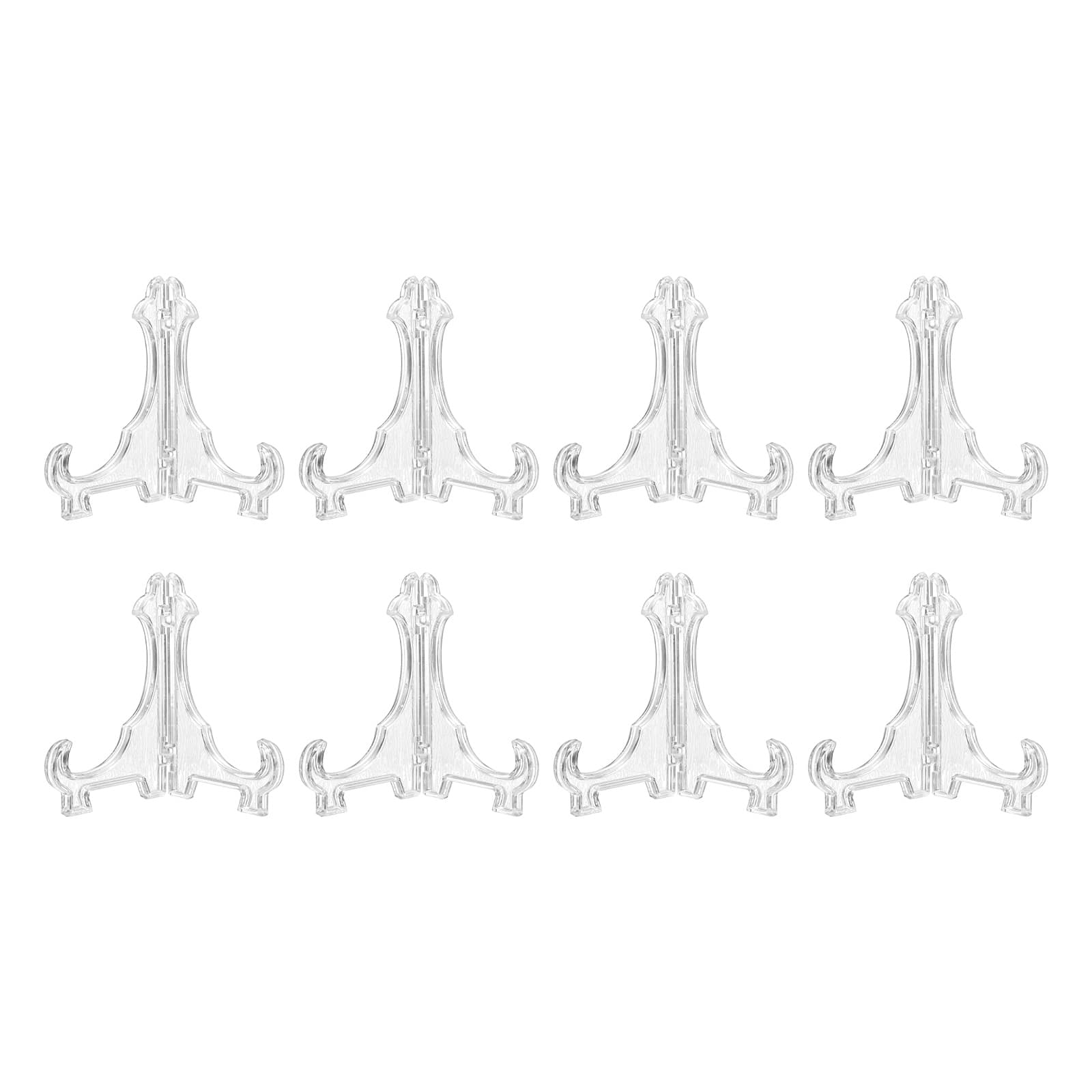 Unique Bargains - 8pcs Acrylic Easels Plate Stands 2.87 Inch Folding Display Holder for Frames Pictures Magazines - Clear price history on PriceWatchPro