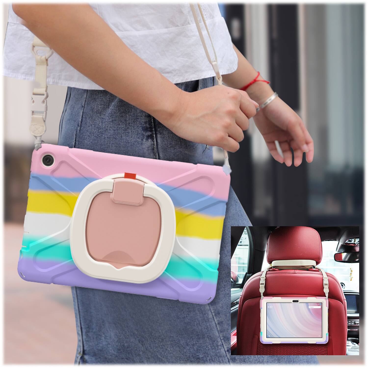 Alt View 16. SaharaCase - SpLaSh Series Heavy Duty Case for Amazon Fire HD 10 (2023) - Multi-Color.