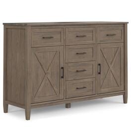 Simpli Home - Ela SOLID WOOD Sideboard - Smoky Brown