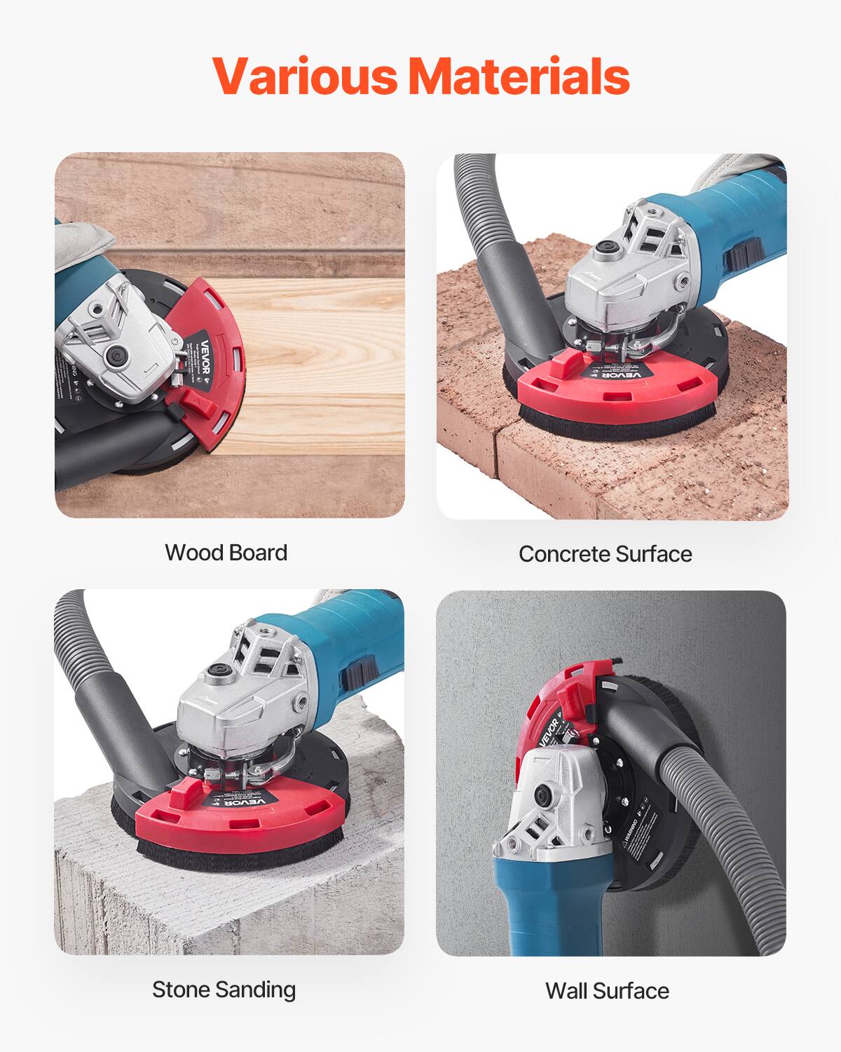 Various Materials

- Wood Board
- Concrete Surface
- Stone Sanding
- Wall Surface