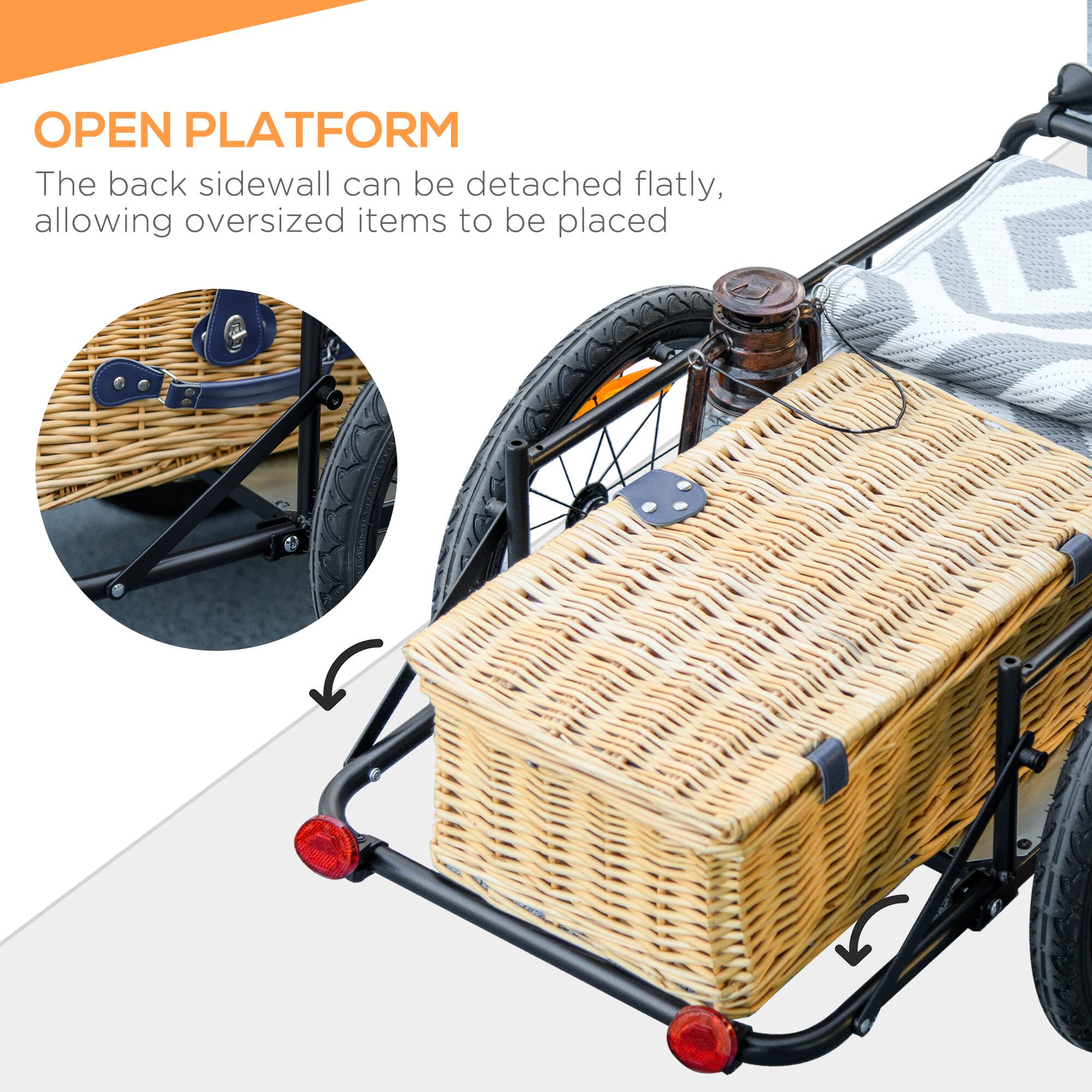 OPEN PLATFORM

The back sidewall can be detached flatly, allowing oversized items to be placed