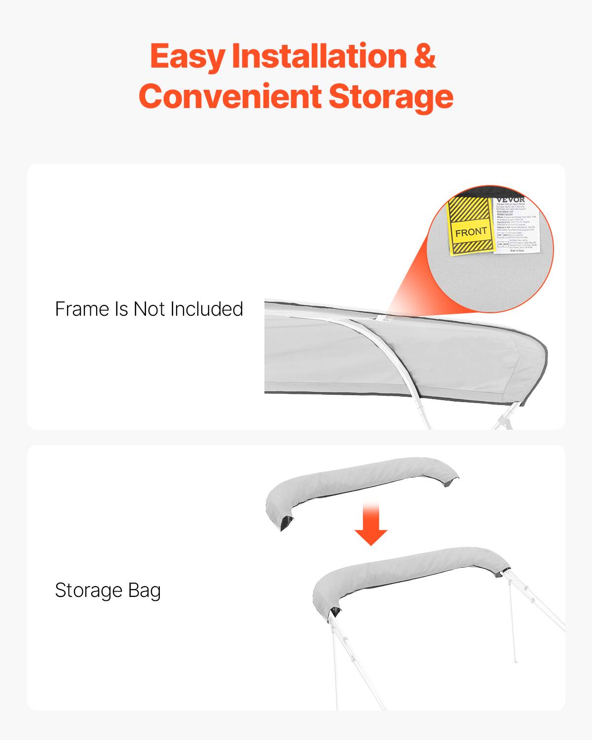 Easy Installation & Convenient Storage

Frame Is Not Included

Storage Bag