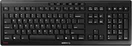 CHERRY - Stream Wireless Keyboard, Full-Size Quiet 2.4 GHz Wireless Keyboard with Numeric Keypad - Black