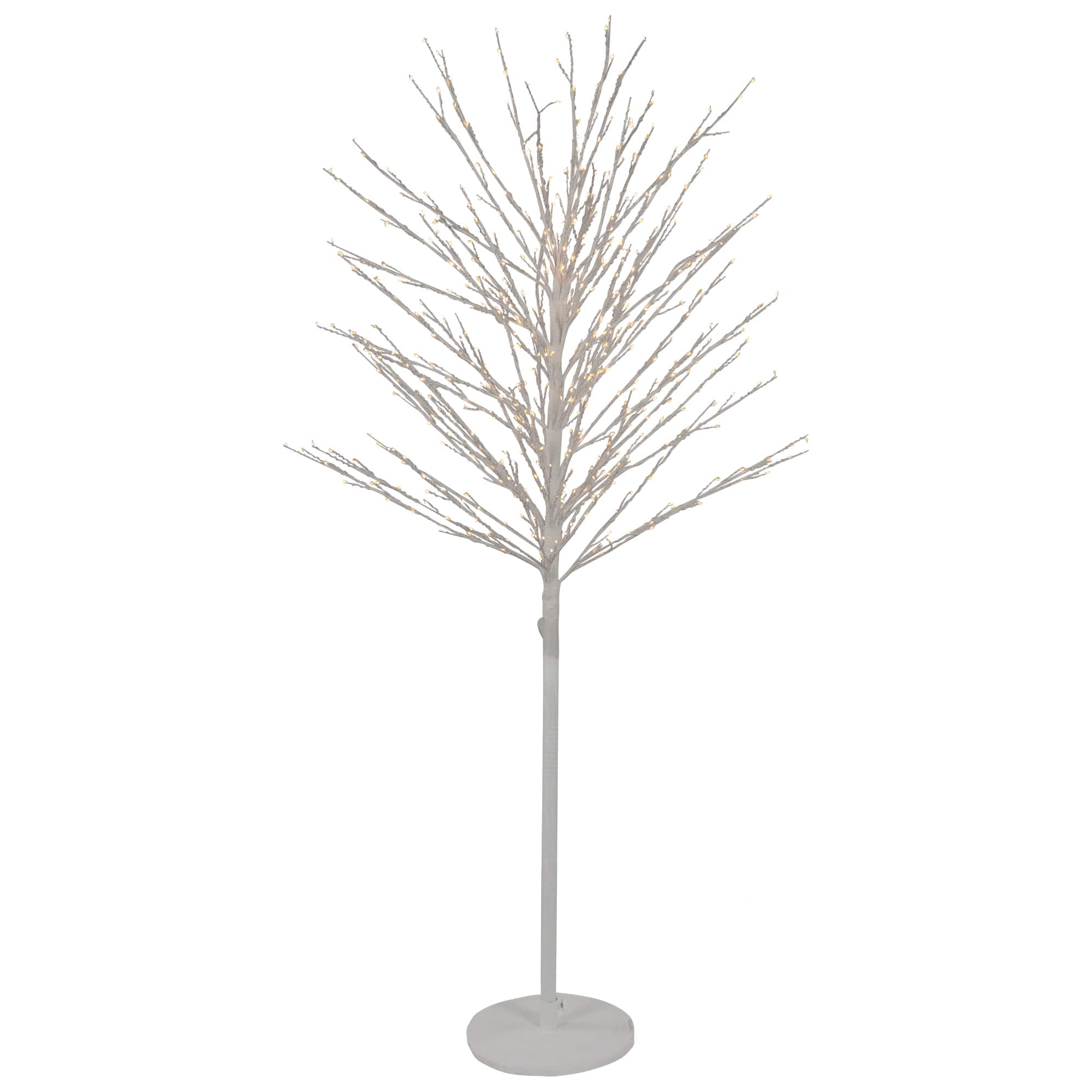 Northlight - 5' LED Lighted Christmas Twig Tree - Warm Lights - White
