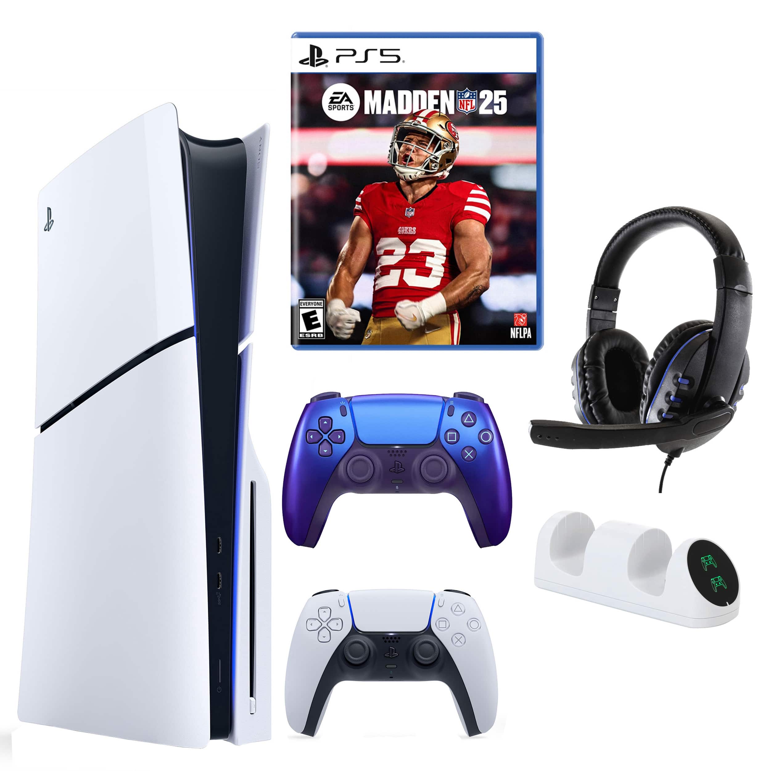 PS5 Slim with Madden NFL 25, Extra Controller & Accessories - PlayStation 5