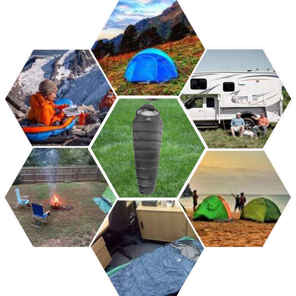 Alt View 6. Dapper Styles - Heated Sleeping Bag Multi Usb Power Support Heating Pads Operated With Or Other Supplies Portable Compact M... - Mummy-Black-USB.