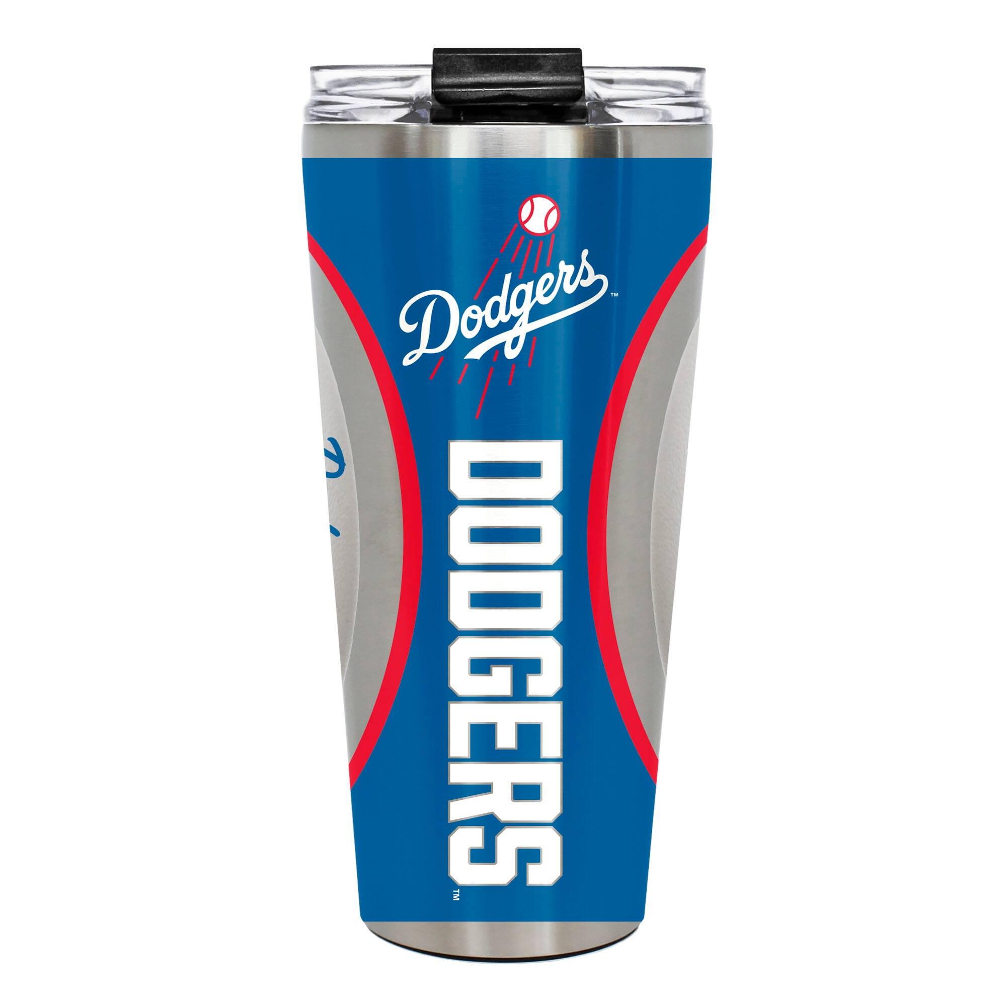 Great American Products - Los Angeles Dodgers 32oz. Big Slim Game Ball Travel Tumbler - White