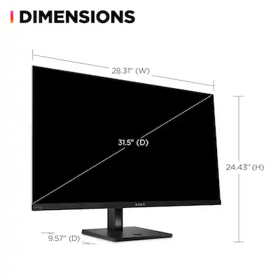 HP OMEN - Transcend 31.5" QD-OLED 4K UHD 240Hz G-SYNC Compatible Gaming Monitor with Adjustable Height - Black/White