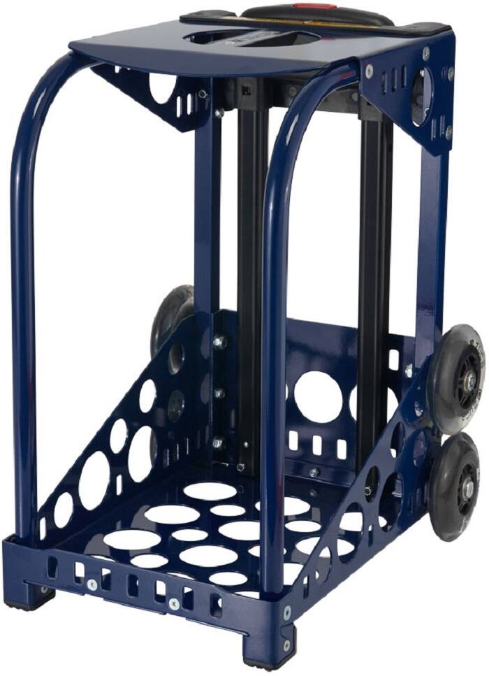 Back. Zuca - Zuca SK8 Sport Bag & Frame (Navy) w/ Flashing Wheels - Blue.
