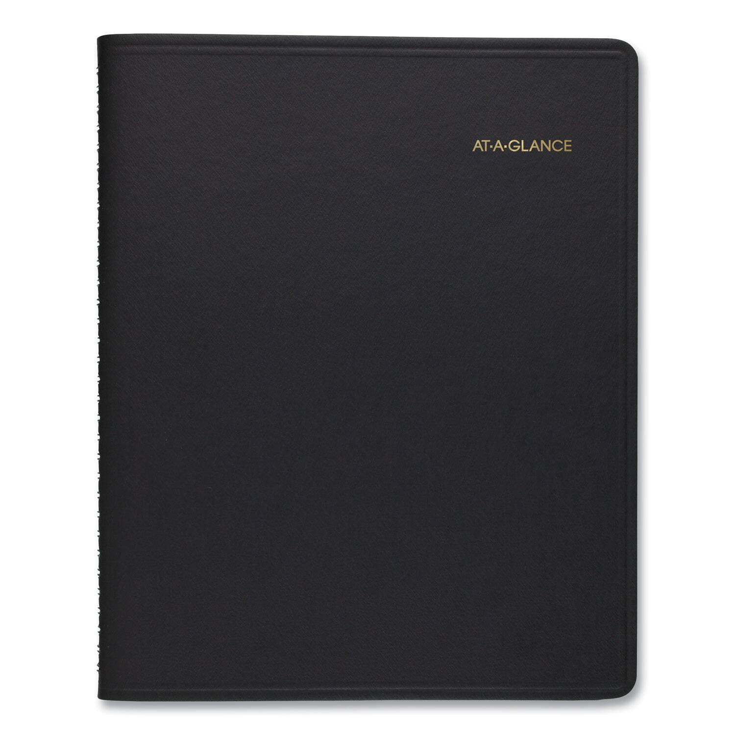 Angle. AT-A-GLANCE - 24 Hour Daily Appointment Book 11 x 8.5 Black Cover 12 Month Jan to Dec 2026.