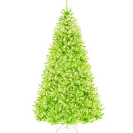 Front. Best Choice Products - Best Choice Products 6ft Pre-Lit Lime Green Christmas Tree, Artificial Holiday Decoration w/ 250 Lights - Lime Green.