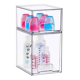 Sorbus - Stackable Clear Acrylic Organizer - 2 Drawer