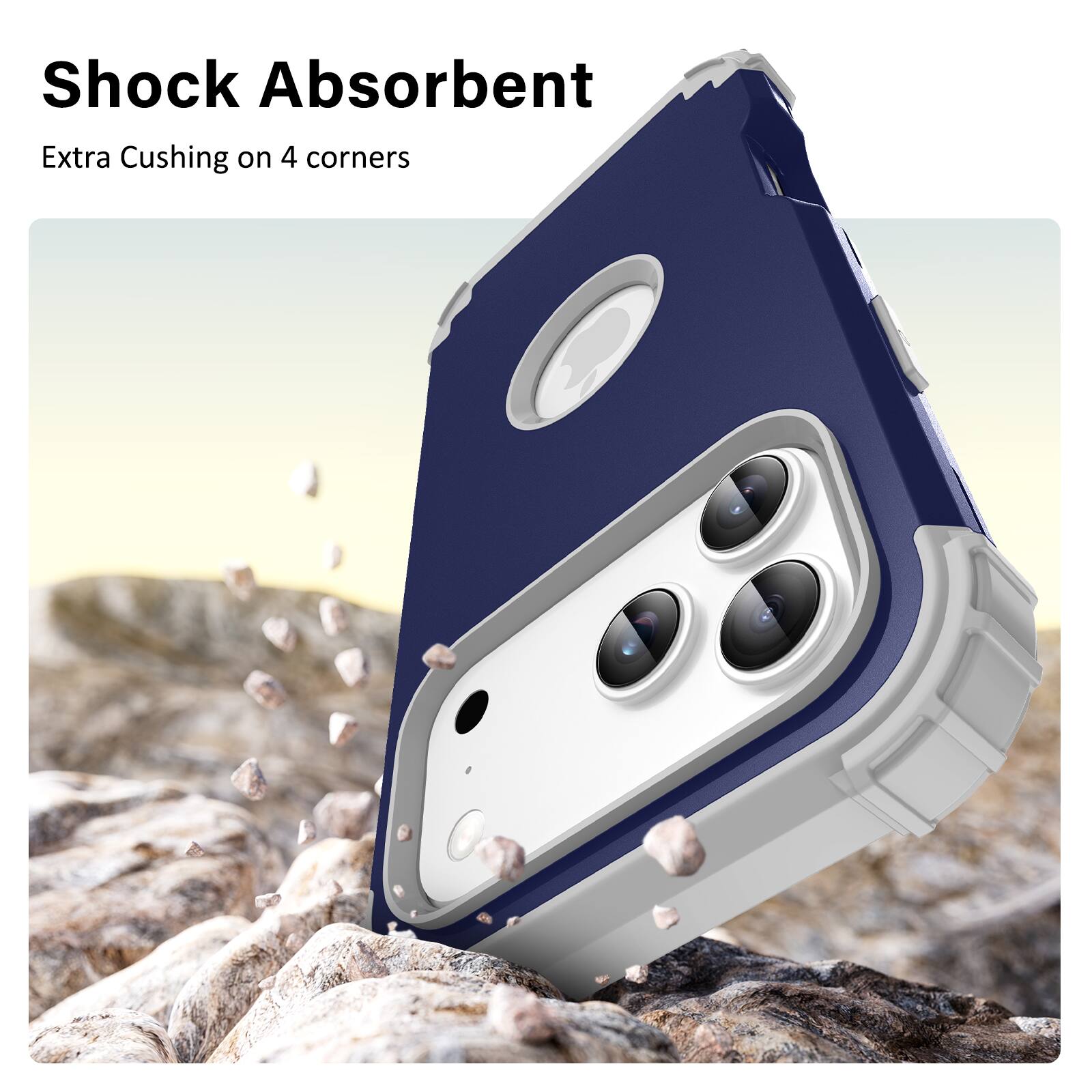 Shock Absorbent  
Extra Cushing on 4 corners