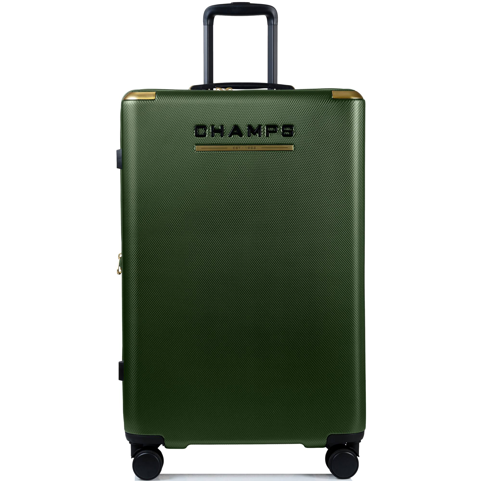 Champs Luxe II collection 3 piece Hardside Luggage set Green S1043