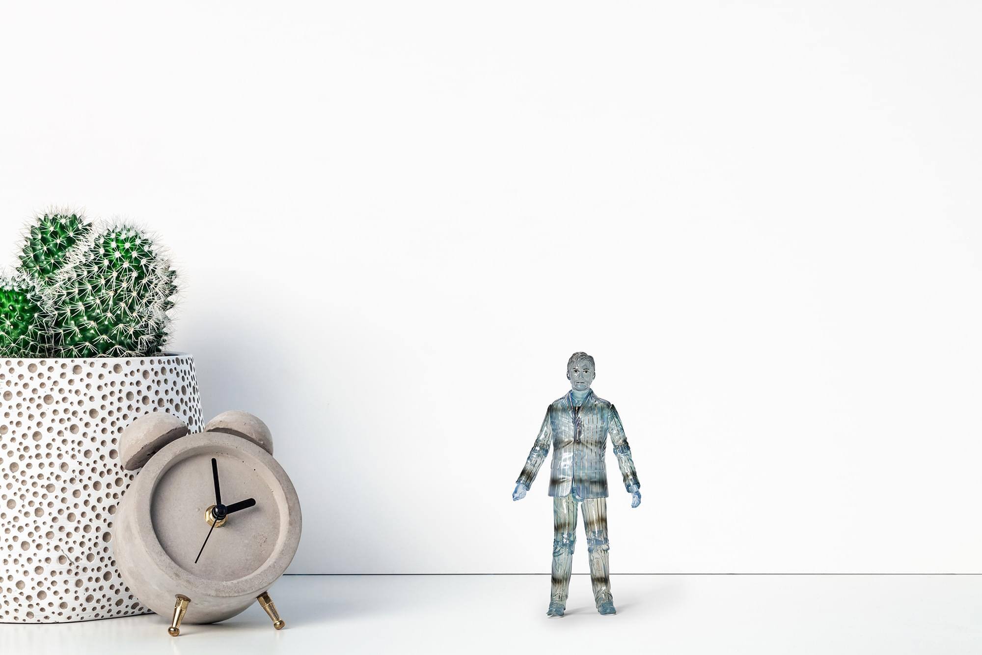 Alt View 4. Seven20 - Doctor Who 5" Action Figure - 10th Doctor Hologram - Collector Series - Ages 5+ - Blue.