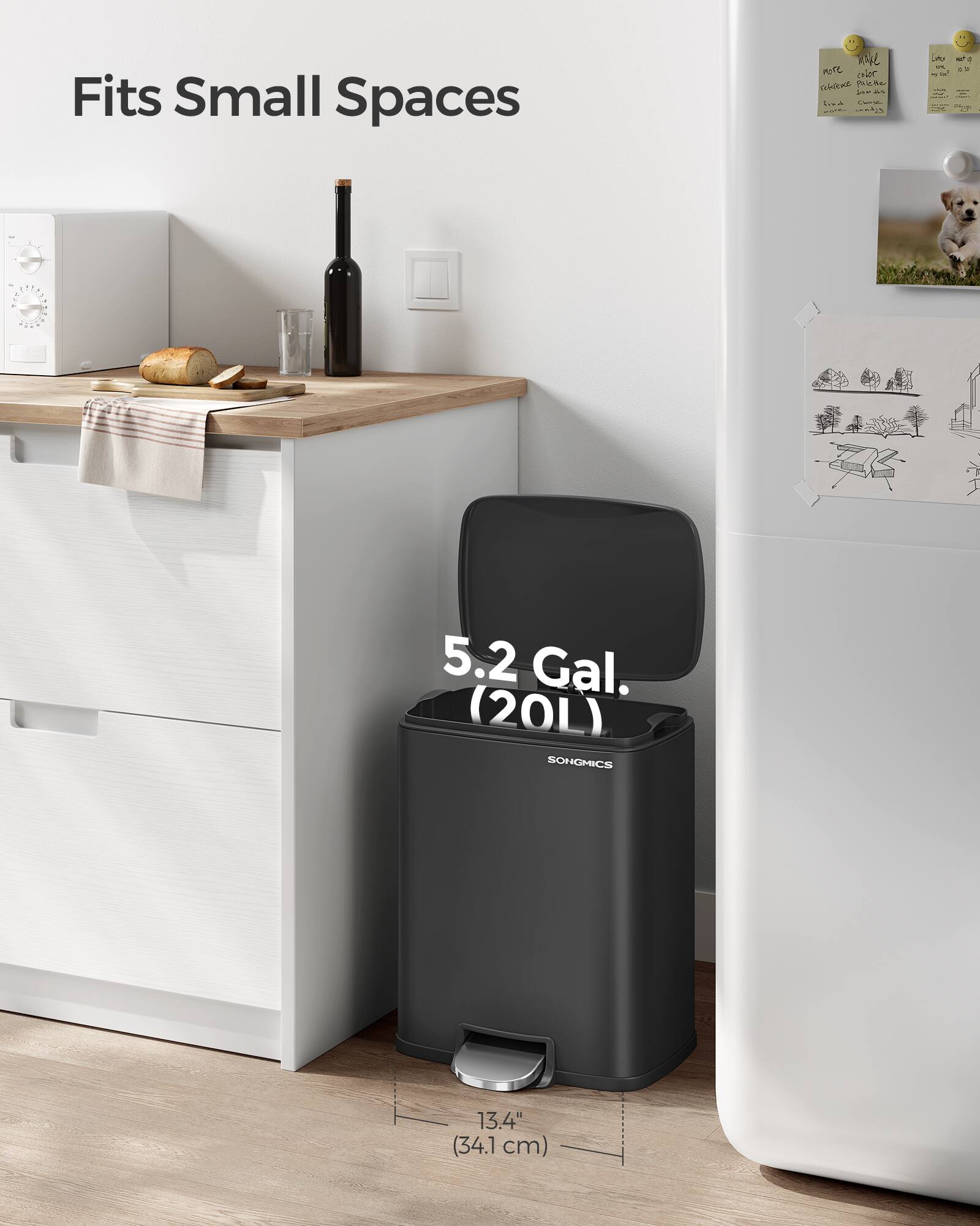 Fits Small Spaces

5.2 Gal. (20L)

13.4" (34.1 cm)