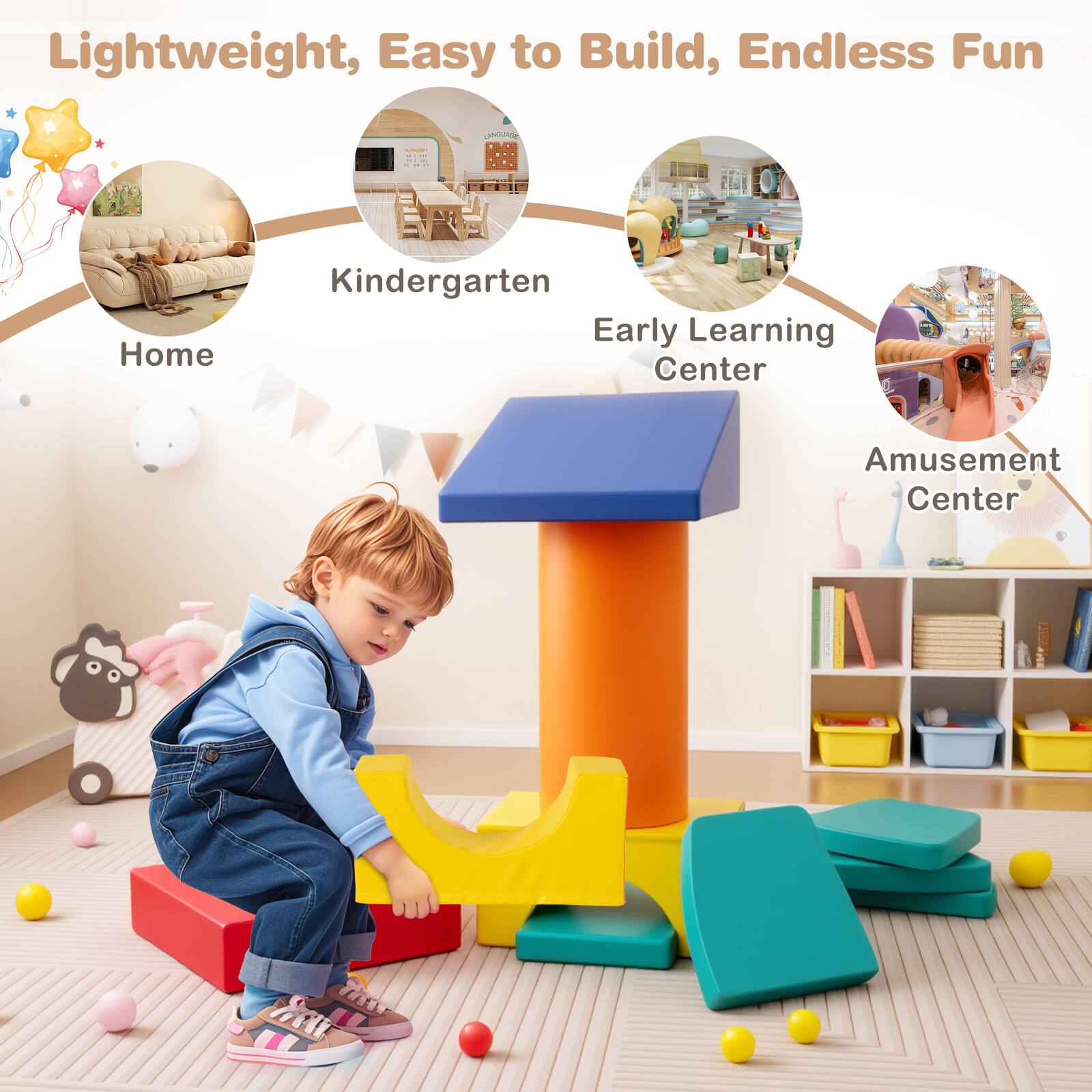 Lightweight, Easy to Build, Endless Fun

- Home
- Kindergarten
- Early Learning Center
- Amusement Center