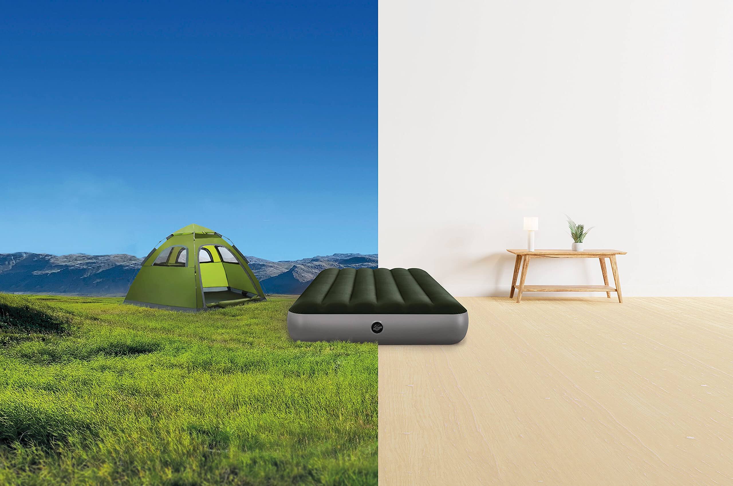 Back. Jadie Link - 64107e Dura-beam Prestige Air Mattress Fiber-tech - 10in Bed 300lb Capacity Pump Sold Separately - Twin.