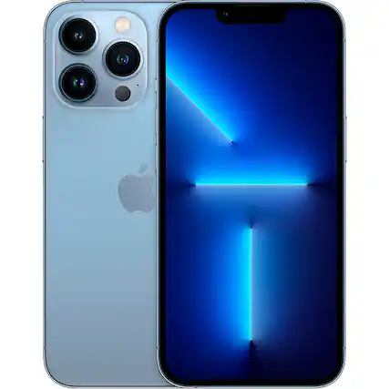 Front. Apple - iPhone 13 Pro (A2483) 1TB 6.1-inch (2021) Sierra - Unlocked - Blue.