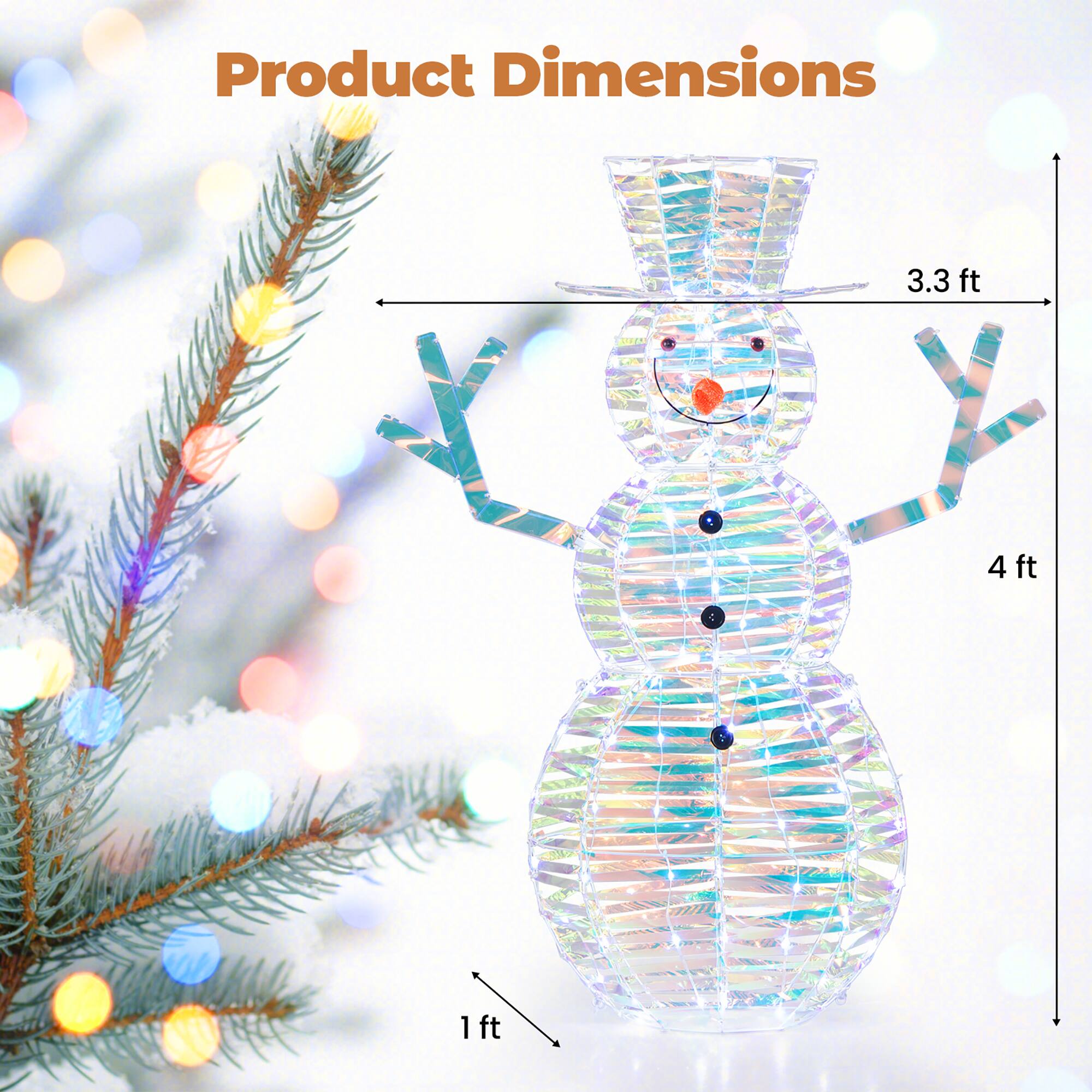 Product Dimensions

- Height: 4 ft
- Width: 3.3 ft
- Depth: 1 ft