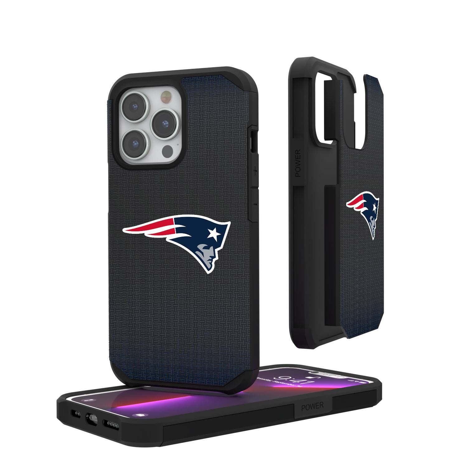 Keyscaper - NFL - New England Patriots - Linen Logo iPhone Rugged Case - 15 - Black price history on PriceWatchPro