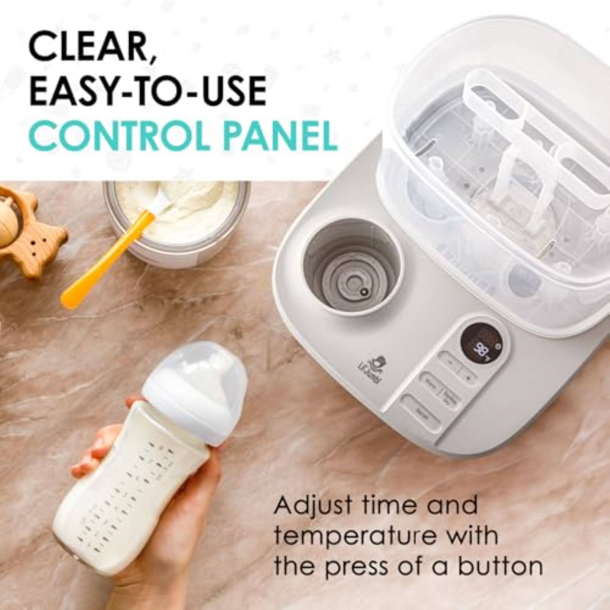 CLEAR, EASY-TO-USE CONTROL PANEL

LIJumei 98 - Adjust time and temperature with the press of a button