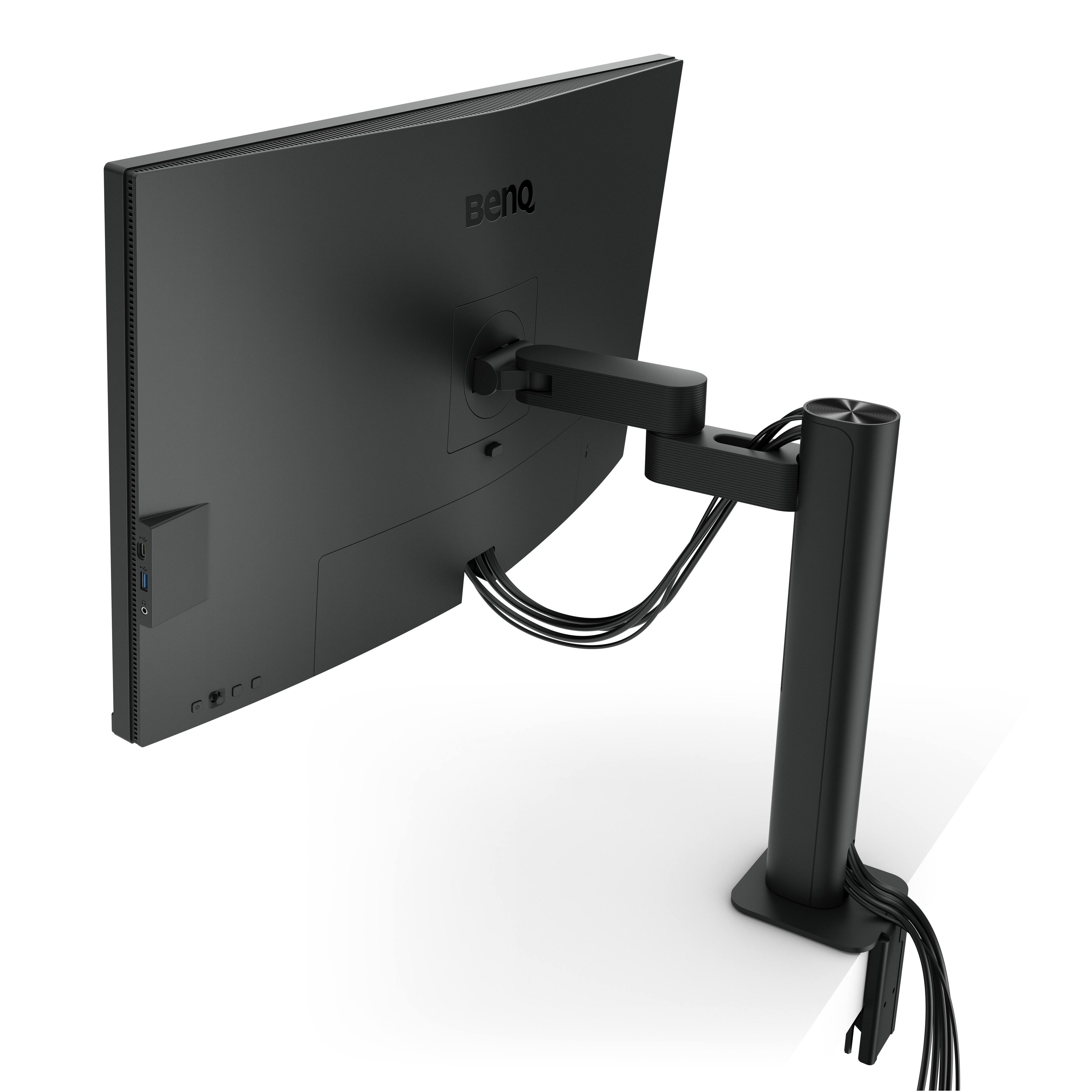 Back. BenQ - AQCOLOR PD3205UA Designer 31.5" IPS LED 4K UHD Monitor with HDR10 and Ergo Stand (HDMI/DP/USB-C 90W/USB Type B) - Gray.