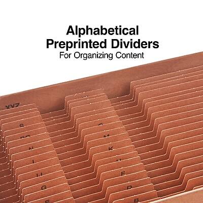 Alphabetical Preprinted Dividers  
For Organizing Content  

YVZ  
2  
A  
RA  
AA  
LA  
K  
1  
I.I  
E  
G  
D  
E  
B