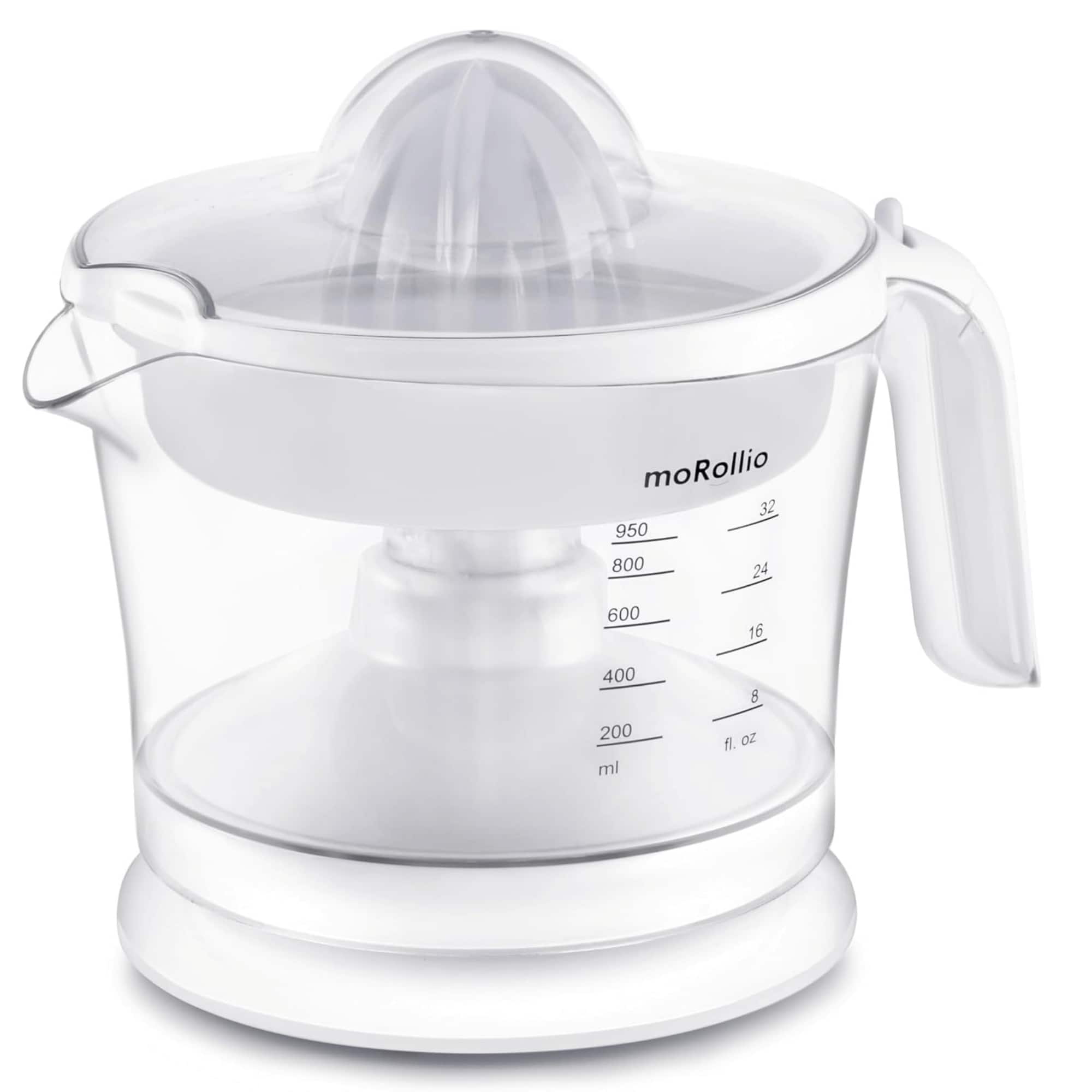 moRollio - Compact 32oz Electric Citrus Juicer - White