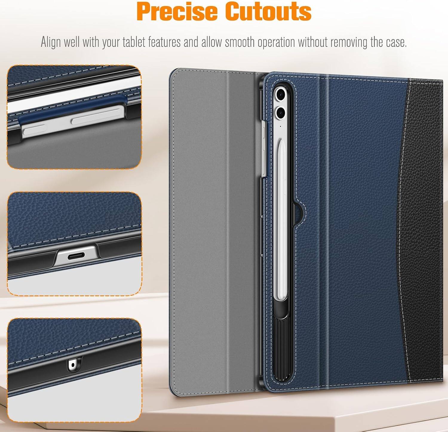 Precise Cutouts  
Align well with your tablet features and allow smooth operation without removing the case.