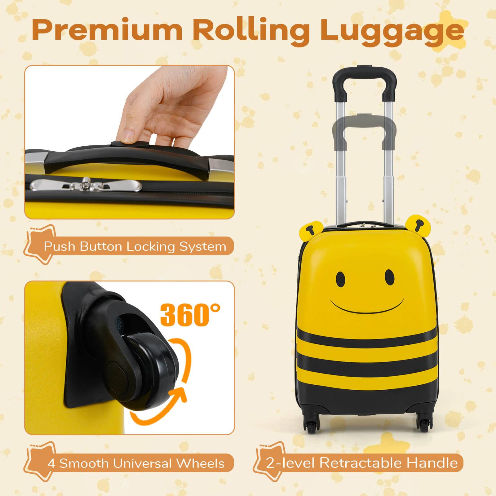 Premium Rolling Luggage

- Push Button Locking System
- 360°
- 4 Smooth Universal Wheels
- 2-level Retractable Handle