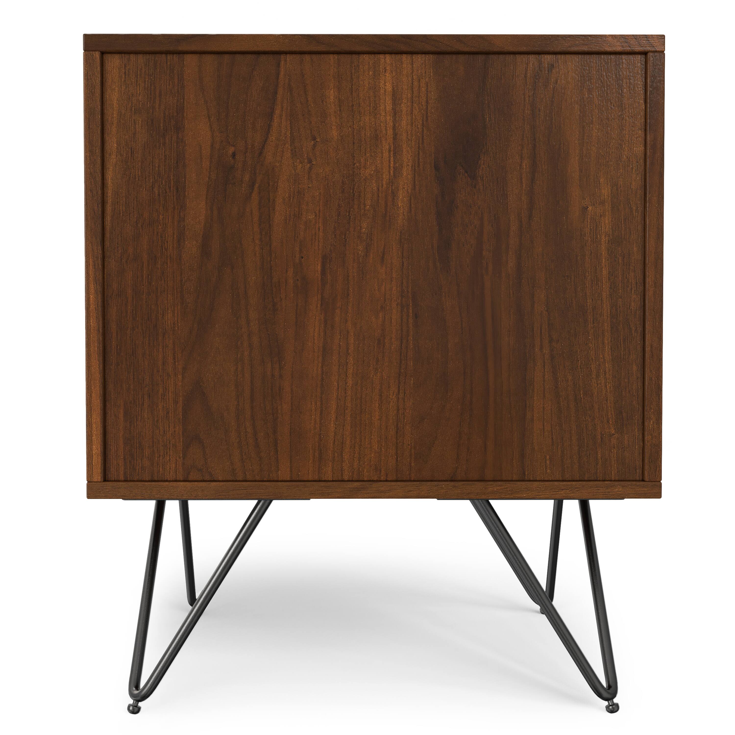 Alt View 1. Simpli Home - Simpli Home Hunter 20 inch Wide Nightstand in Walnut Veneer - Walnut.