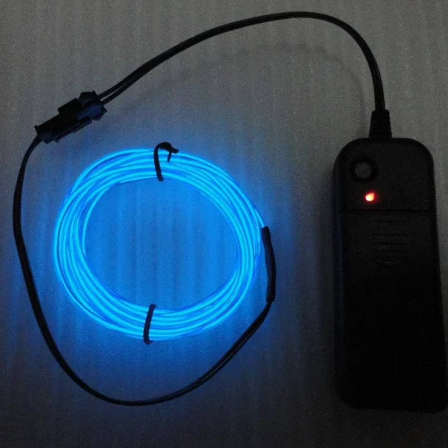 Back. Home Collection - 3.28Ft Battery Powered Neon LED EL Wire String Light Blue - Blue.