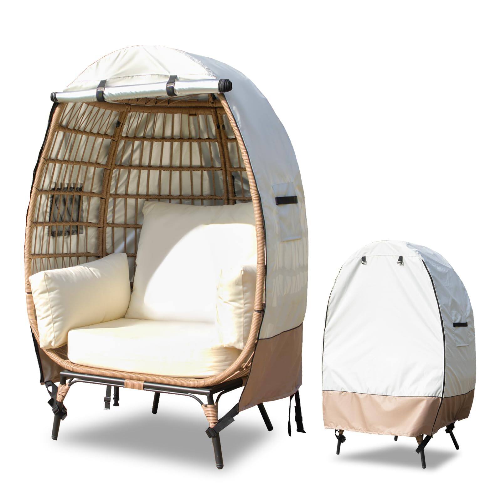 Beige & Brown 45.3" L *25" W*55.1" H