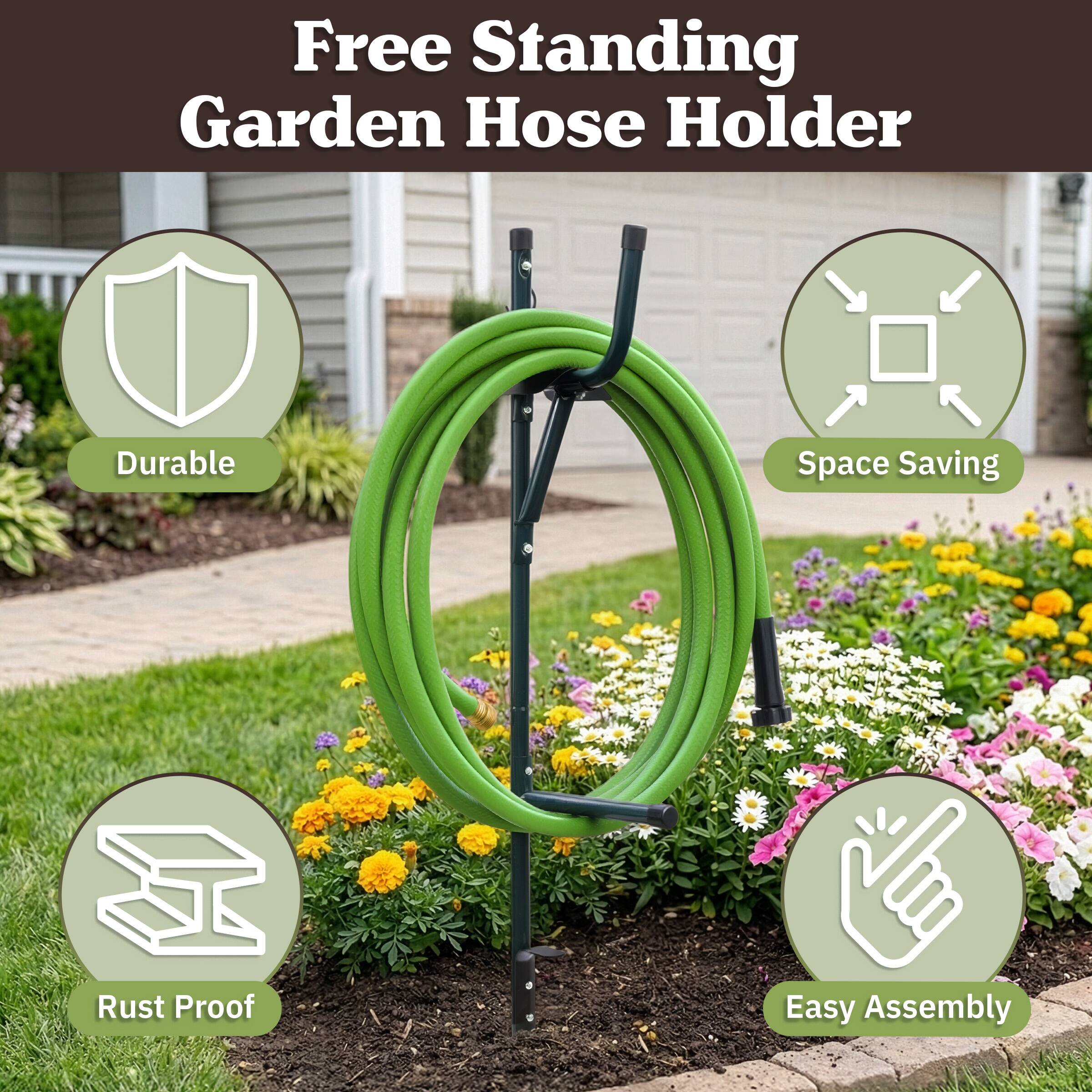 Free Standing Garden Hose Holder

- Durable
- Space Saving
- Rust Proof
- Easy Assembly