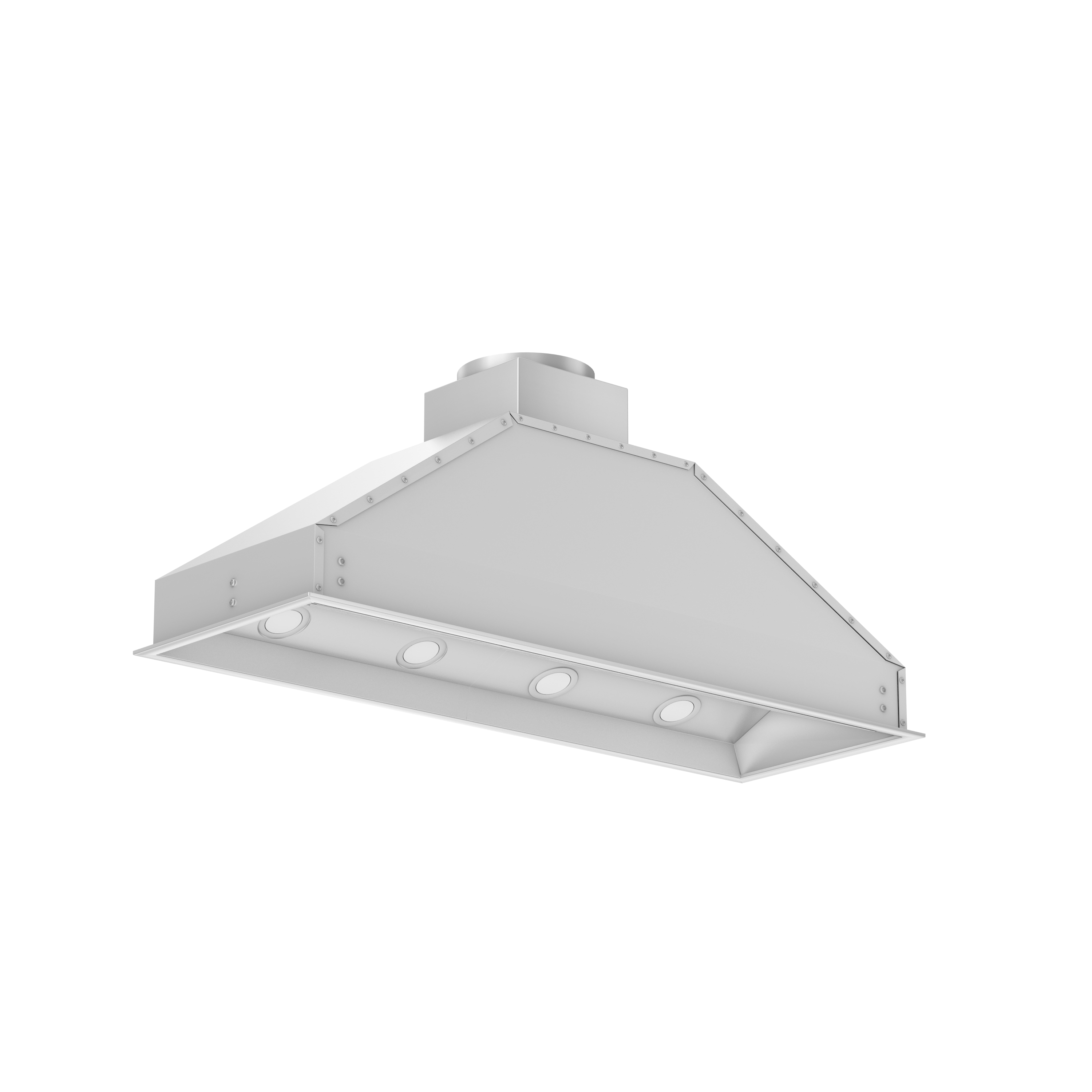 Alt View 1. ZLINE - 46" Externally Vented Range Hood - Brushed Stainless Steel.