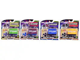 Car Tuned - "Rigs" Container Case Series 1 Set of 4 Pieces Diecast Model Cars by CarTuned