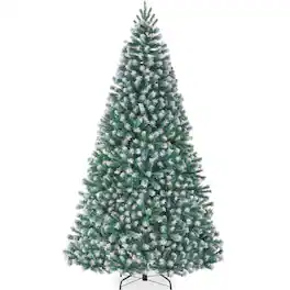 Best Choice Products - Artificial Frosted Christmas Tree, 7.5ft Premium Unlit Spruce Design, Dense Branches - Blue Spruce - Frosted Blue Spruce