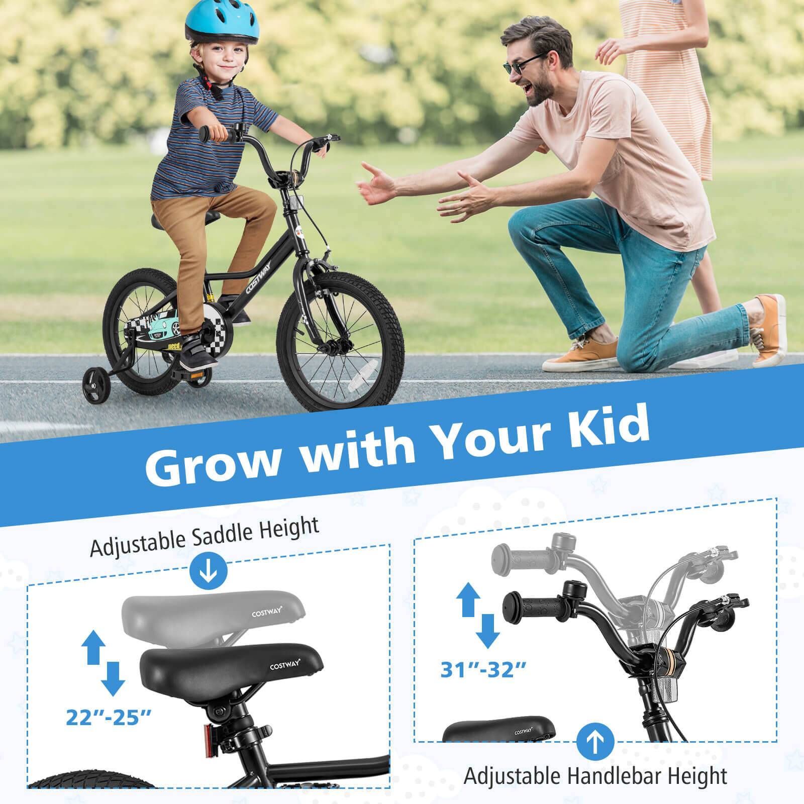 COSTWAY with Your Kid Grow Saddle Height Adjustable COSTWAY" COSTWAY 31"-32" 22"-25" Conr Adjustable Handlebar Height

Grow with Your Kid

Adjustable Saddle Height
22"-25"

Adjustable Handlebar Height
31"-32"