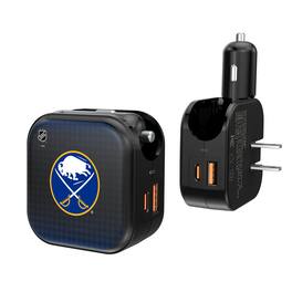 Keyscaper - Buffalo Sabres 2-in-1 USB A/C Charger - Black