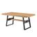 Angle. Walker Edison - Industrial Metal and Wood Dining Table - Light Oak.
