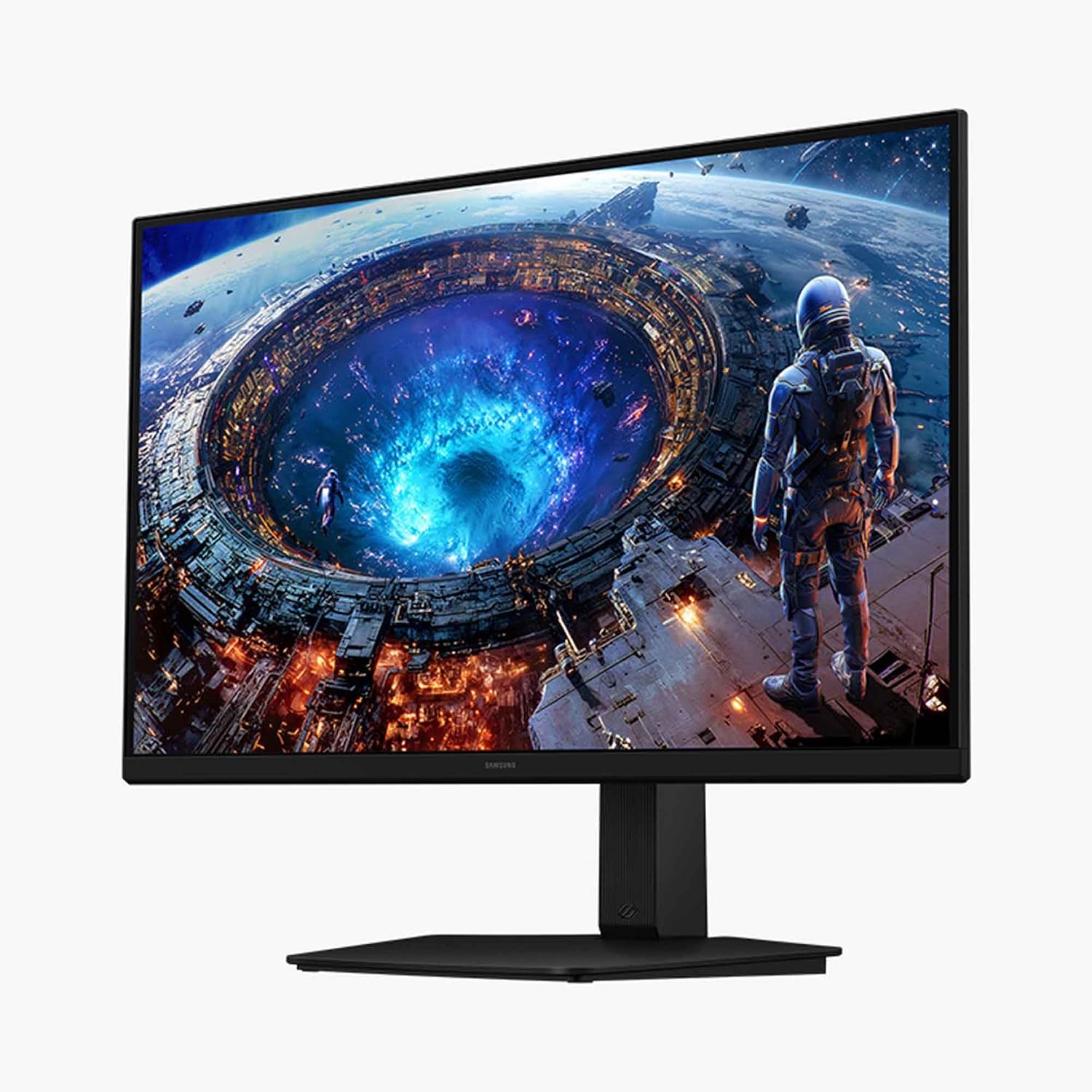 Left. Samsung - Samsung LS27HG802EFXZA Gaming Monitor with 5 Year Amber Protection (2026) - Black.