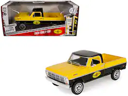 Greenlight - 1969 Ford F-100 Pickup Truck "Pennzoil" Yellow and Black "Running on Empty" Series 7 1/24 Diecast - Yellow And Black