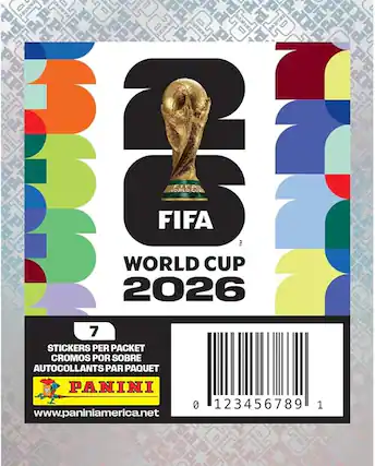 FIFA WORLD CUP 2026
7 STICKERS PER PACKET
CROMOS POR SOBRE
AUTOCOLLANTS PAR PAQUET
PANINI
www.paniniamerica.net