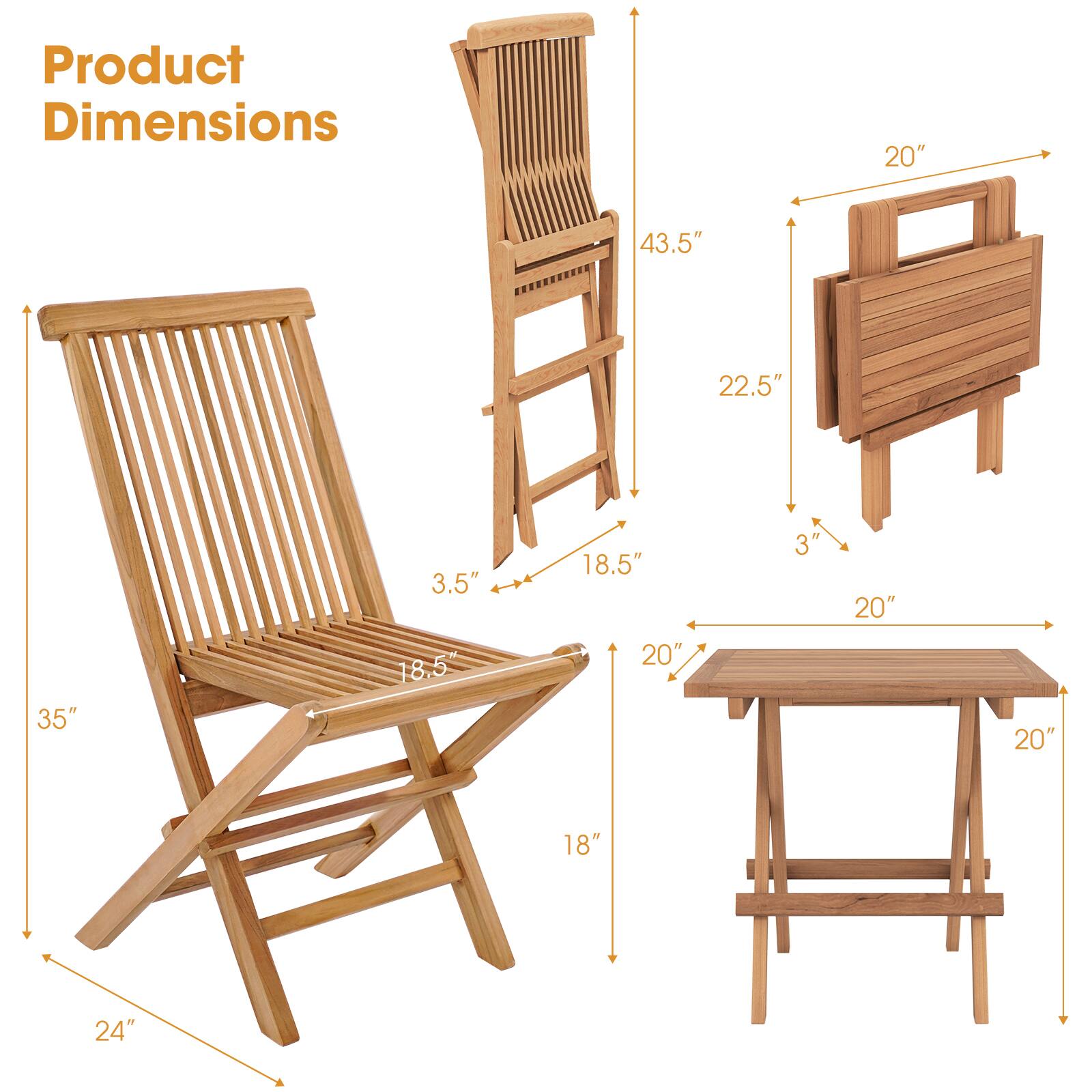 Product Dimensions

- Chair: 35" (height) x 24" (width) x 18.5" (depth)
- Table: 20" (width) x 20" (depth) x 18" (height)
- Tray: 20" (width) x 20" (depth) x 3.5" (height)
- Armrest: 22.5" (height) x 3.5" (depth)
- Backrest: 43.5" (height)