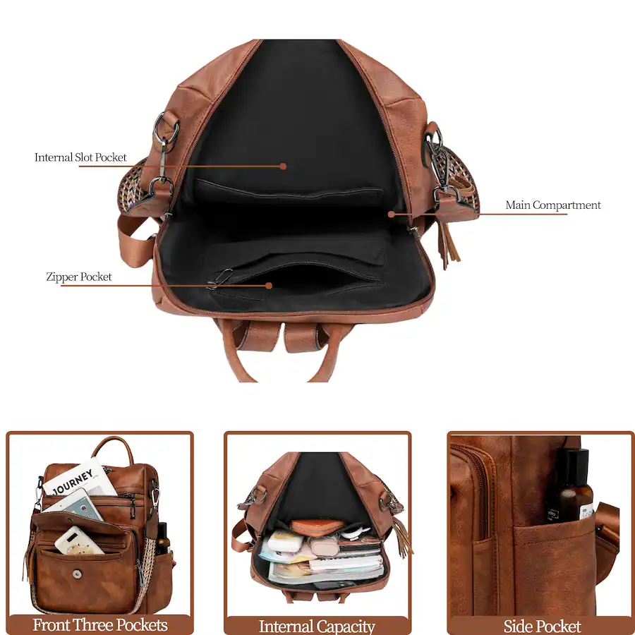 Cozy Serene Backpack Purse For Women Fashion Designer Ladies Travel ...