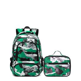 Pacoar Cade - Backpacks Set With Lunch Bag For Primary Elementary School Bags Teens Middle Book Insulated Box Adolescentes To Travel - Black Green