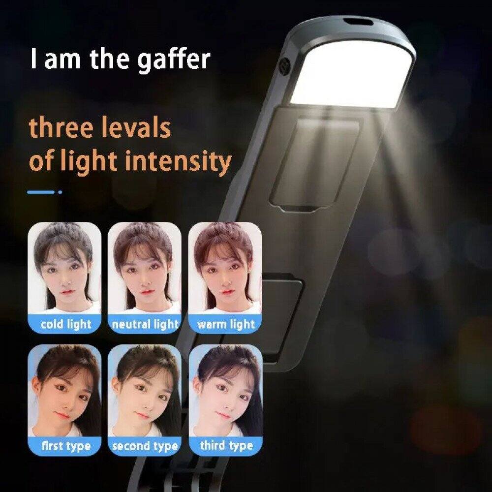 I am the gaffer  
three levels of light intensity  
cold light  
neutral light  
warm light  
first type  
second type  
third type